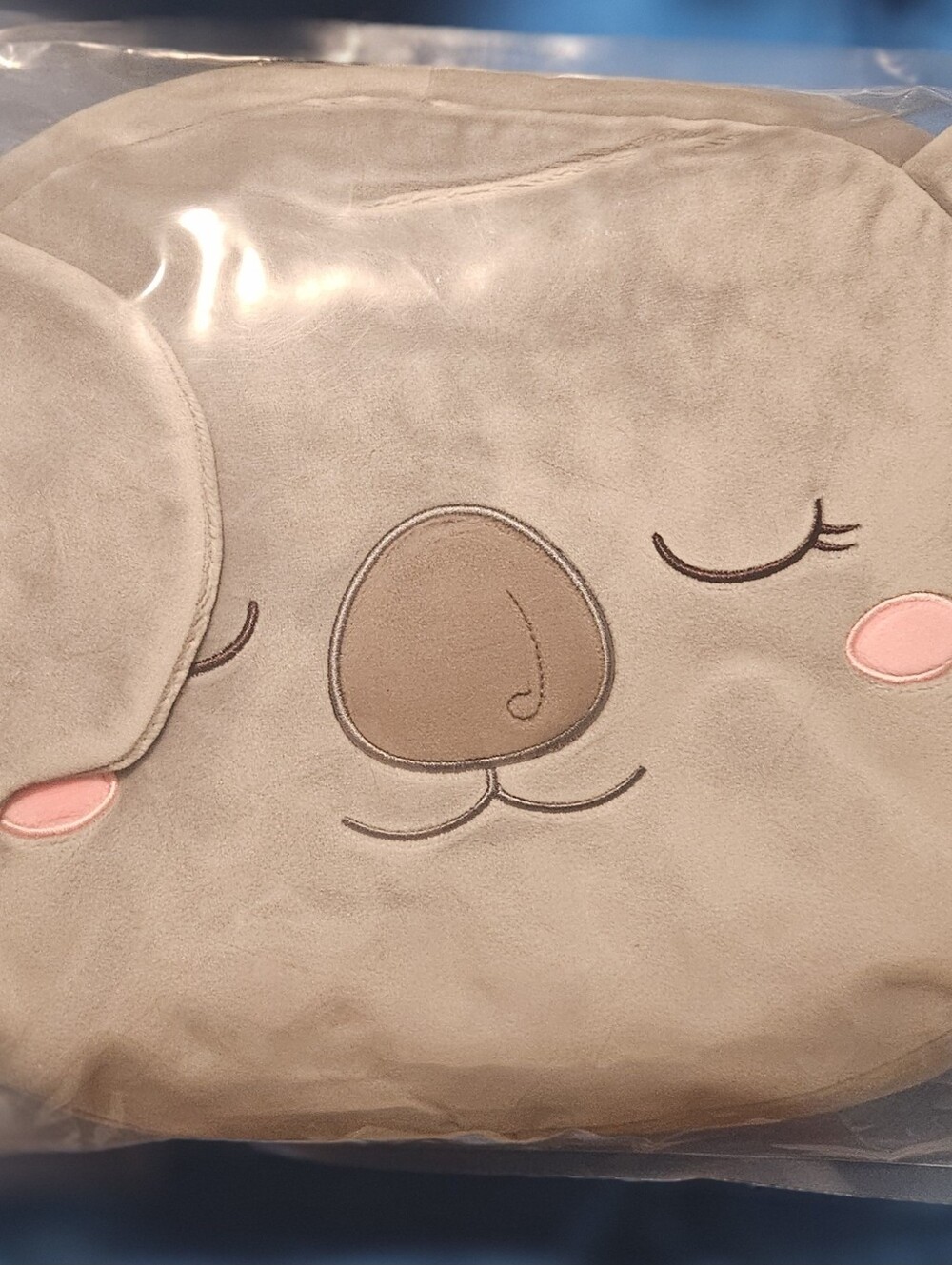 Gray Koala Plush Kids Pillow - Soft Travel & Nap Cushion